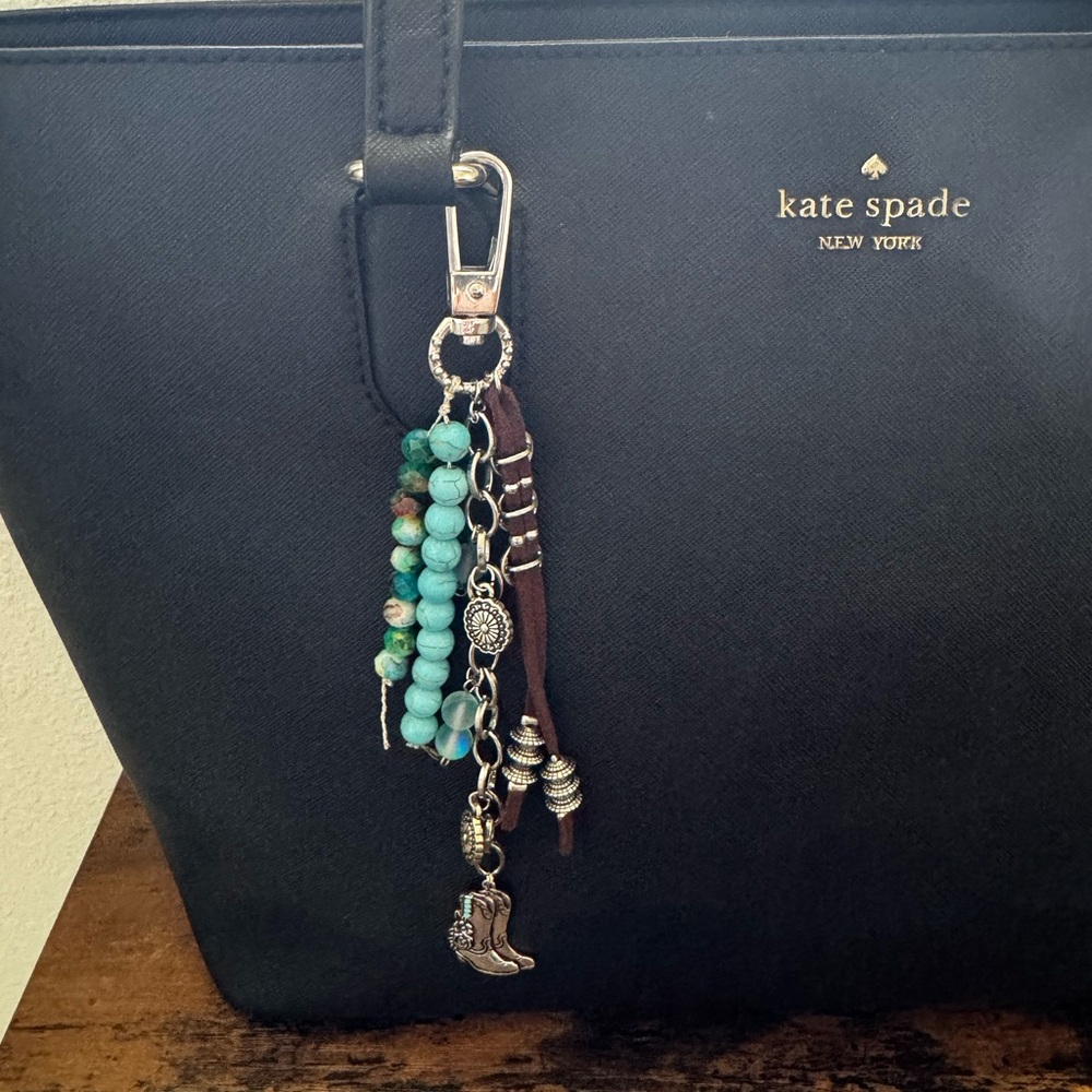 Turquoise Western Bag Charm